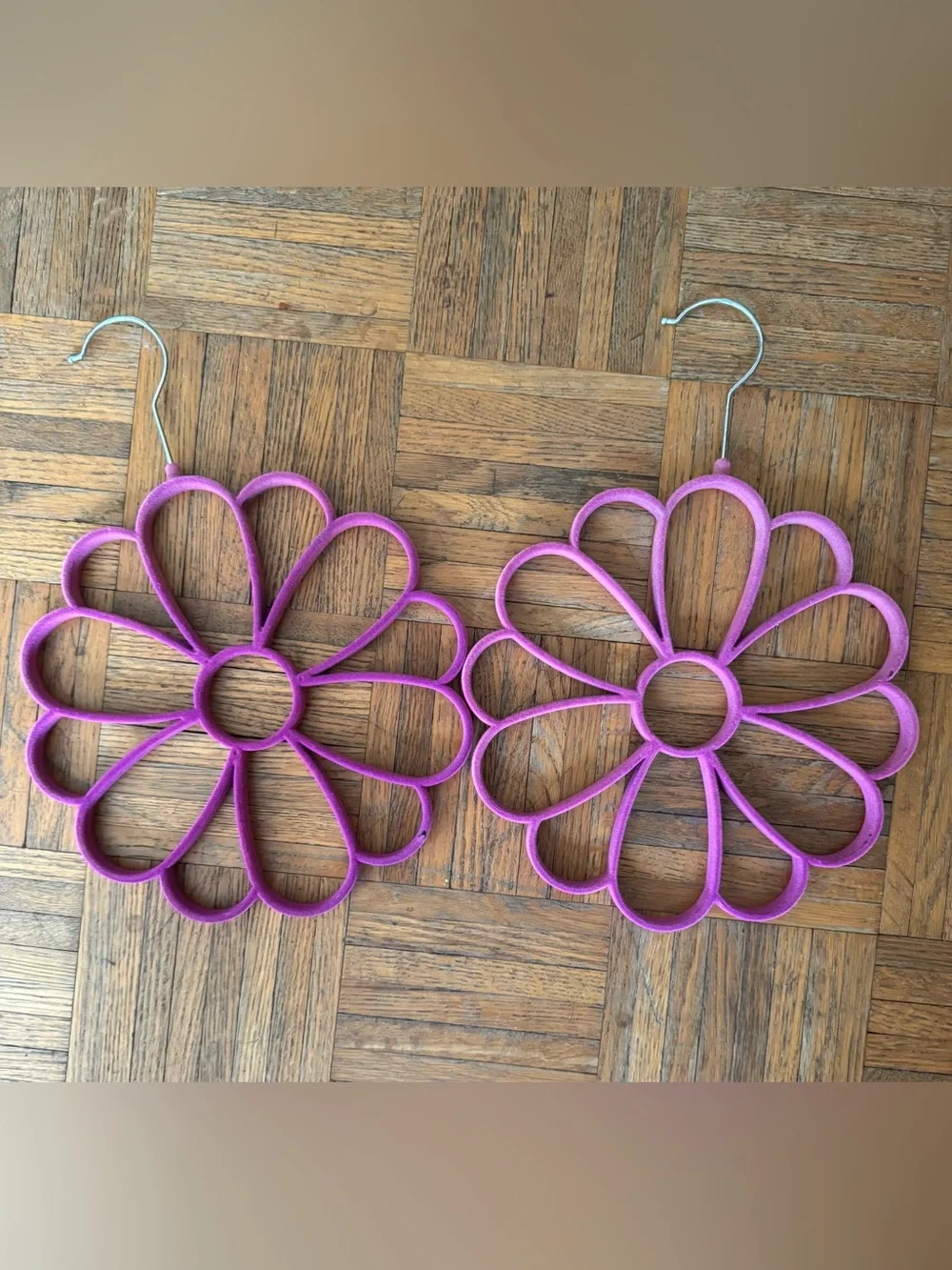 Closet Scarves/Belt Hangers Velvet Flowers With 13 Openings
